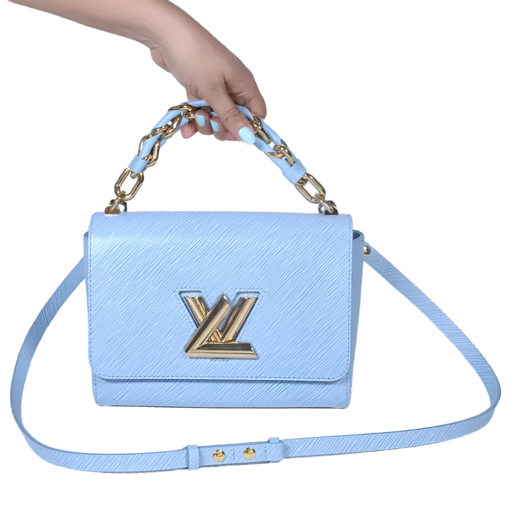 Epi twist shoulder bag celeste