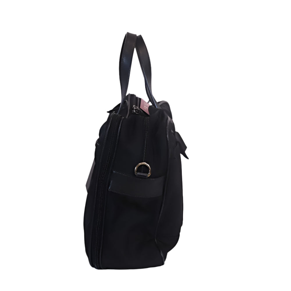 Black Nylon and Saffiano Briefcase (sin strap)