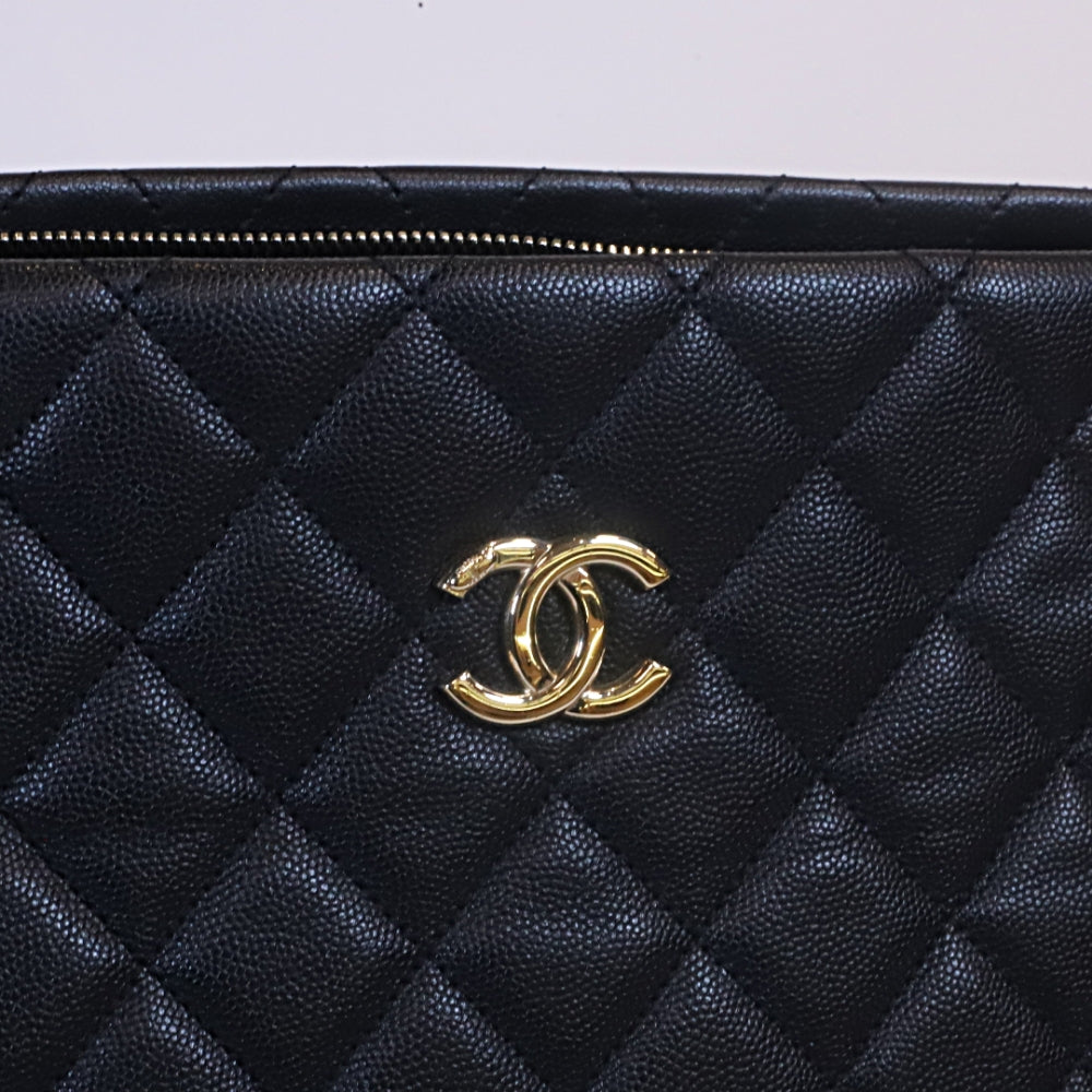Rolled up Tote Quilted caviar