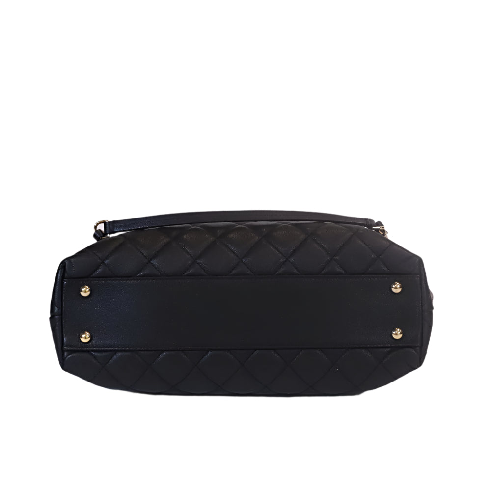 Rolled up Tote Quilted caviar