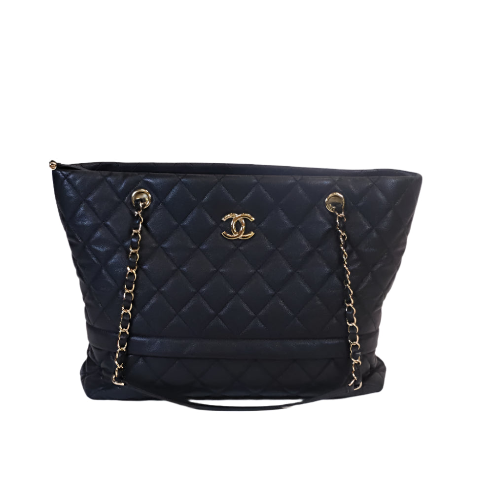 Rolled up Tote Quilted caviar