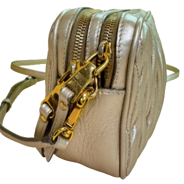 Matelasse Gold Leather crossbody