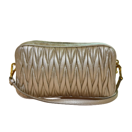Matelasse Gold Leather crossbody