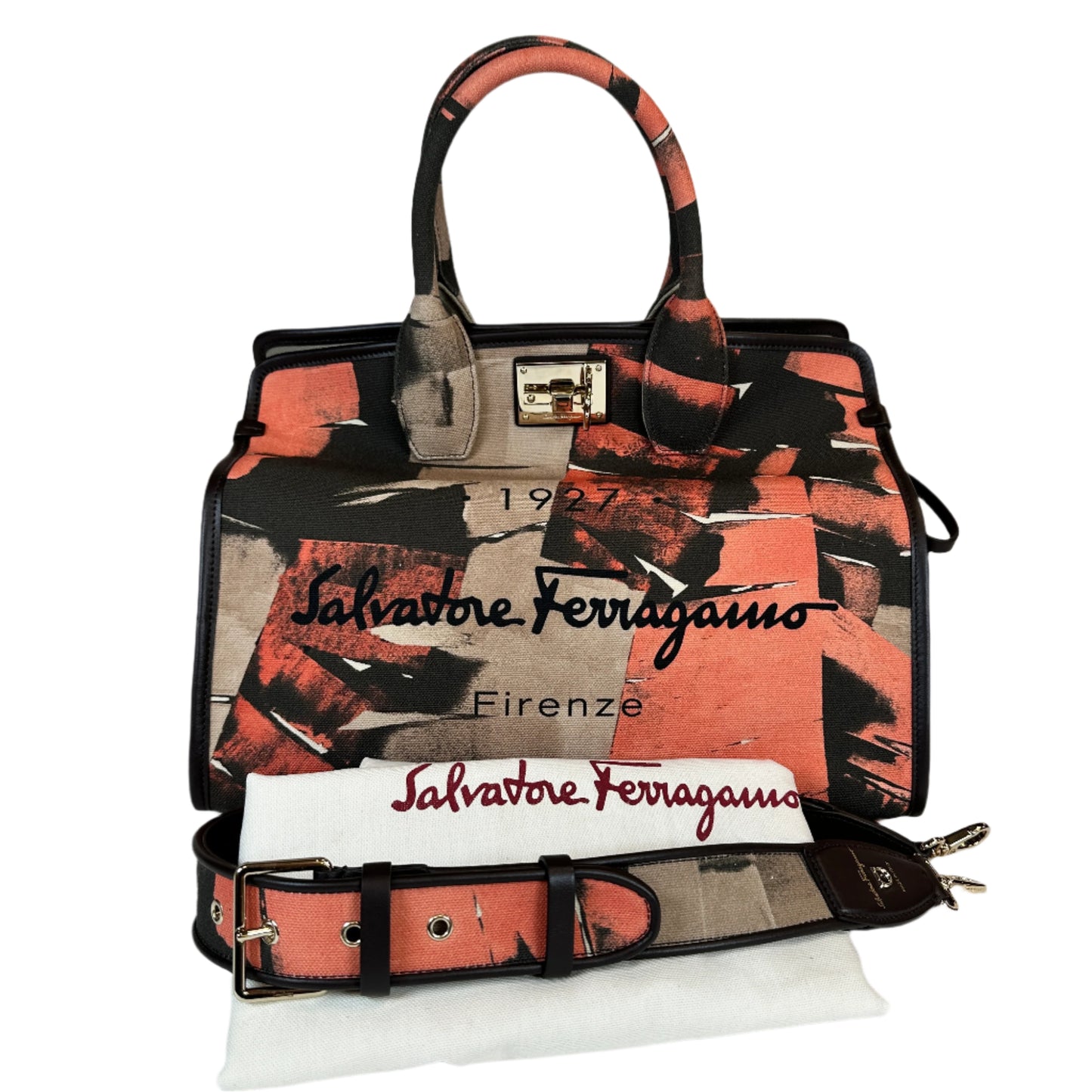Studio Resort Printed Canvas Top Handle Tote bag