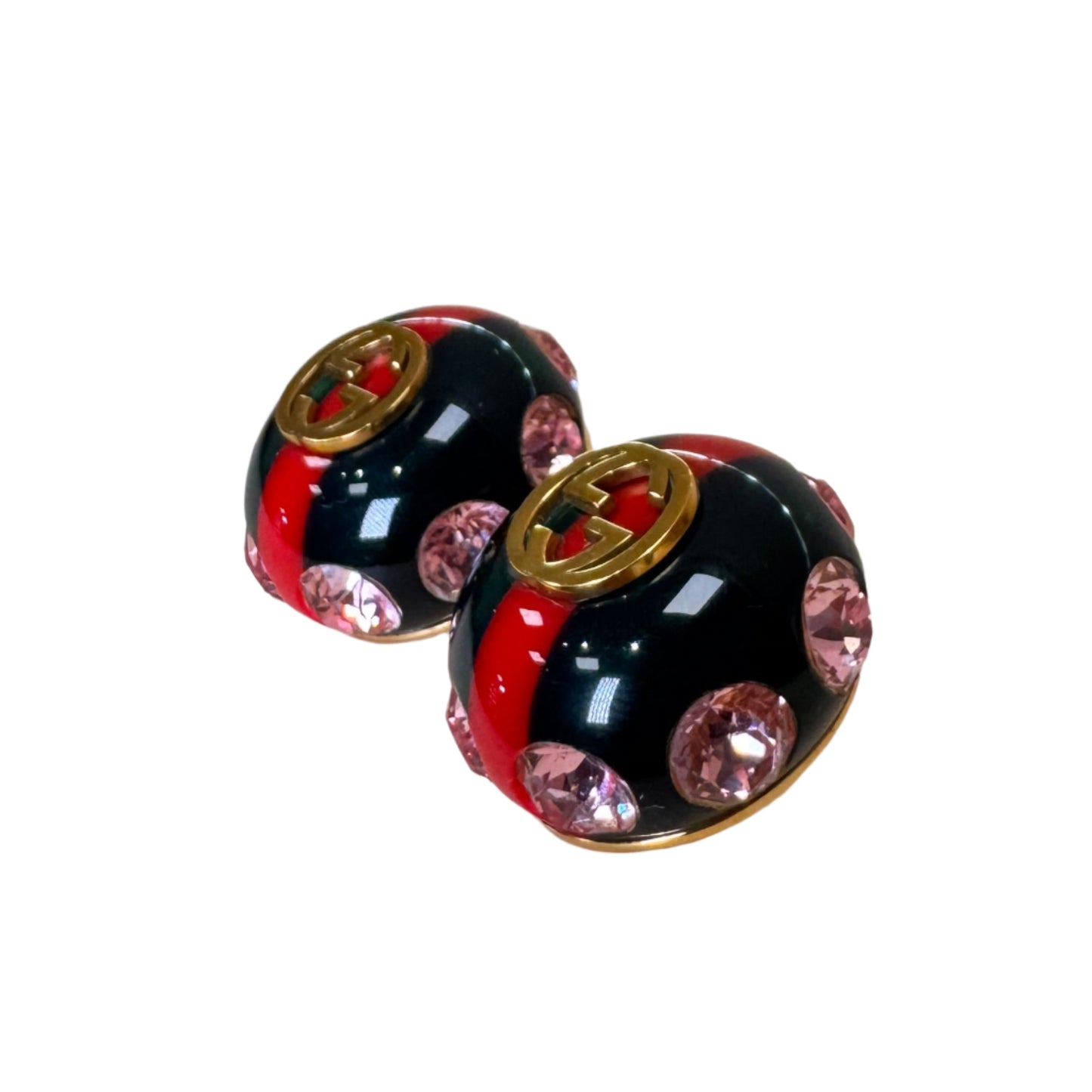 Resin and Crystal Vintage Sylvie Stud Earrings