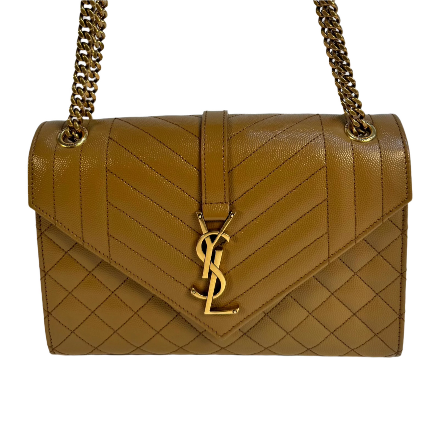 Envelope medium grain de poudre olive