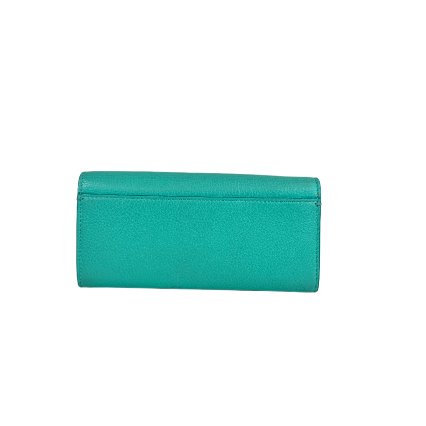 Teal leather Wallet Continental