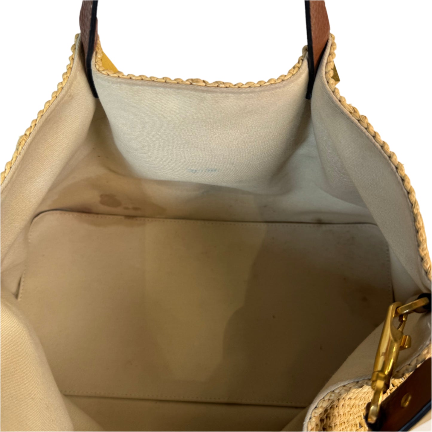 Straw Summer Tote -Saddle