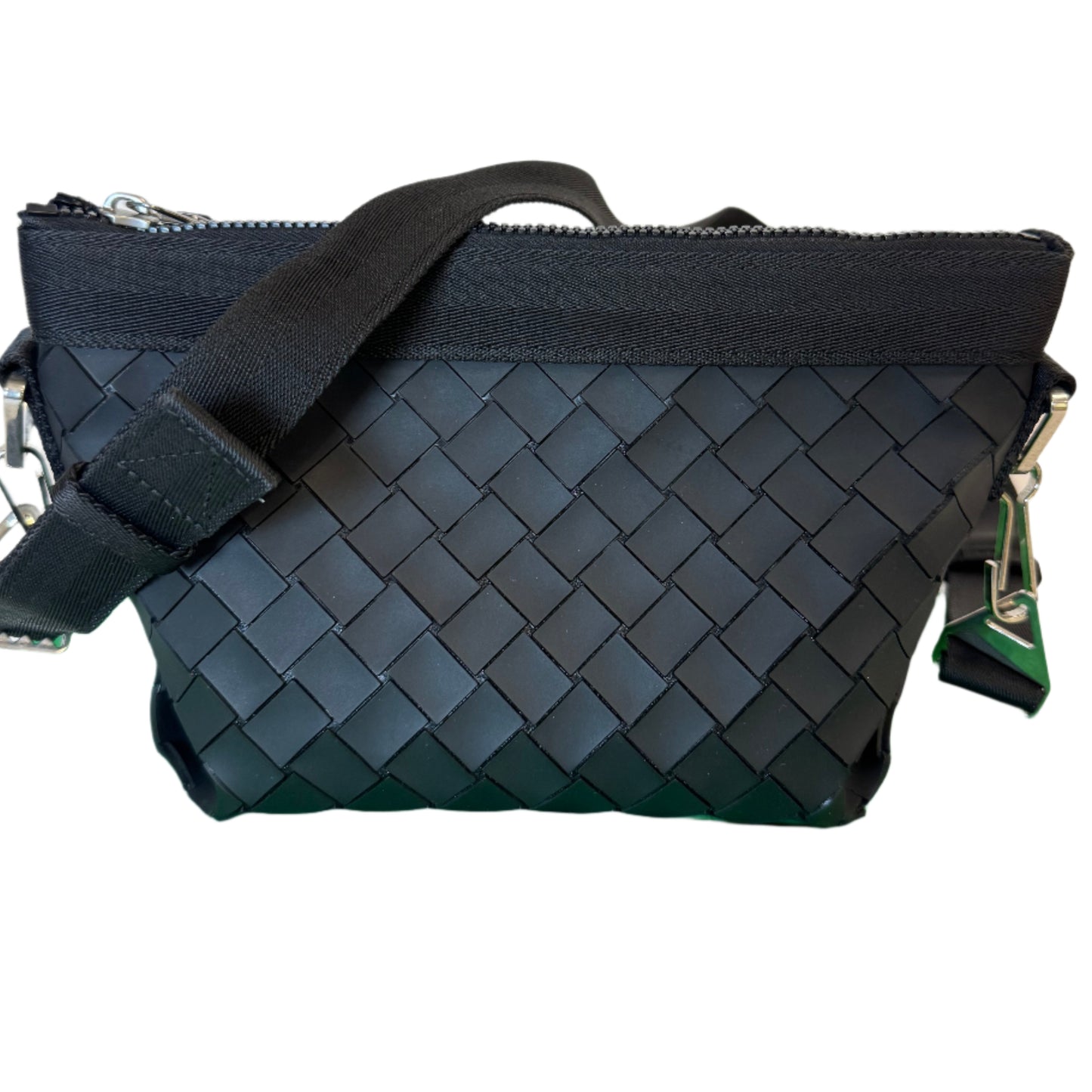 Intreccio Rubber Shoulder Bag Black