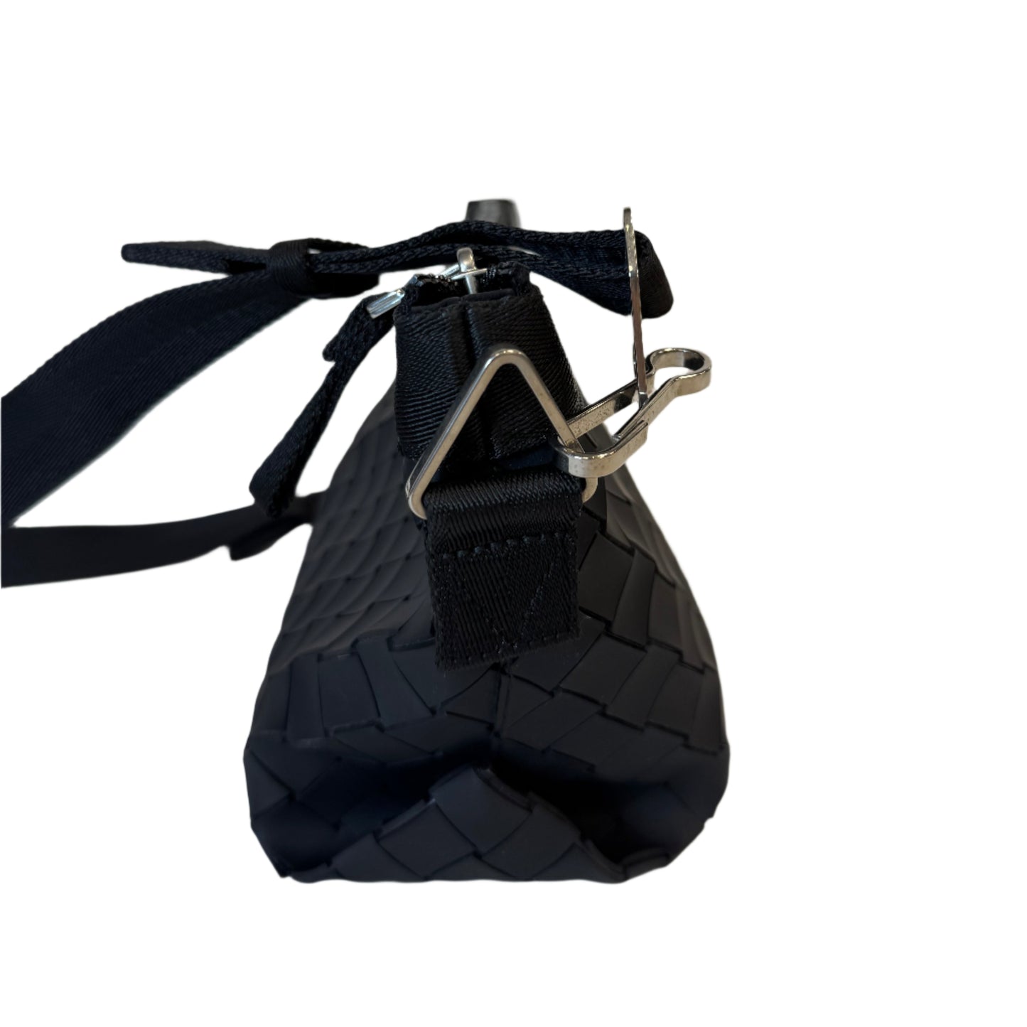 Intreccio Rubber Shoulder Bag Black