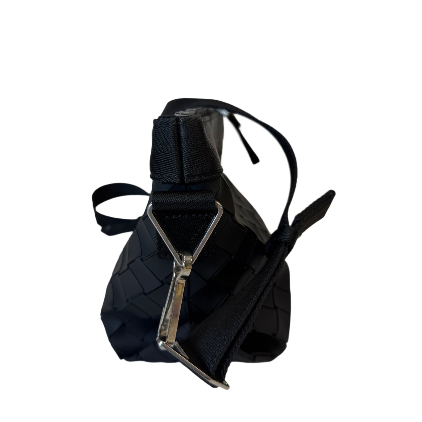 Intreccio Rubber Shoulder Bag Black