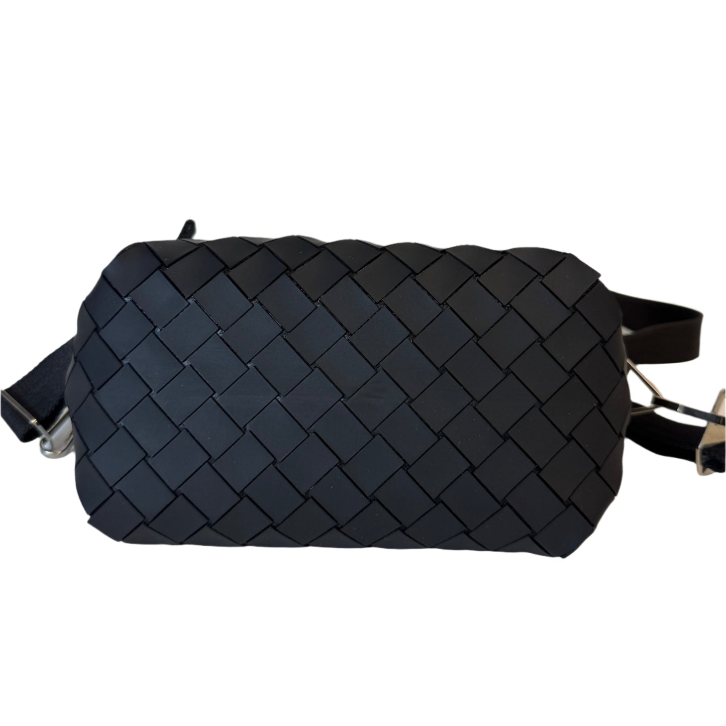 Intreccio Rubber Shoulder Bag Black