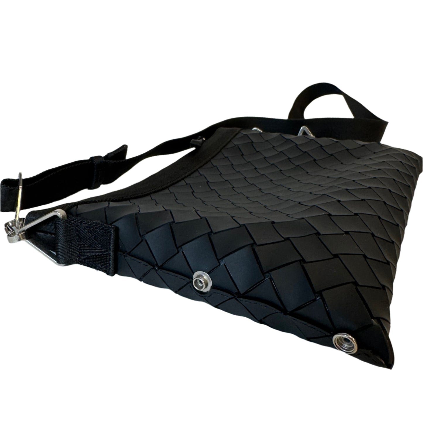 Intreccio Rubber Shoulder Bag Black