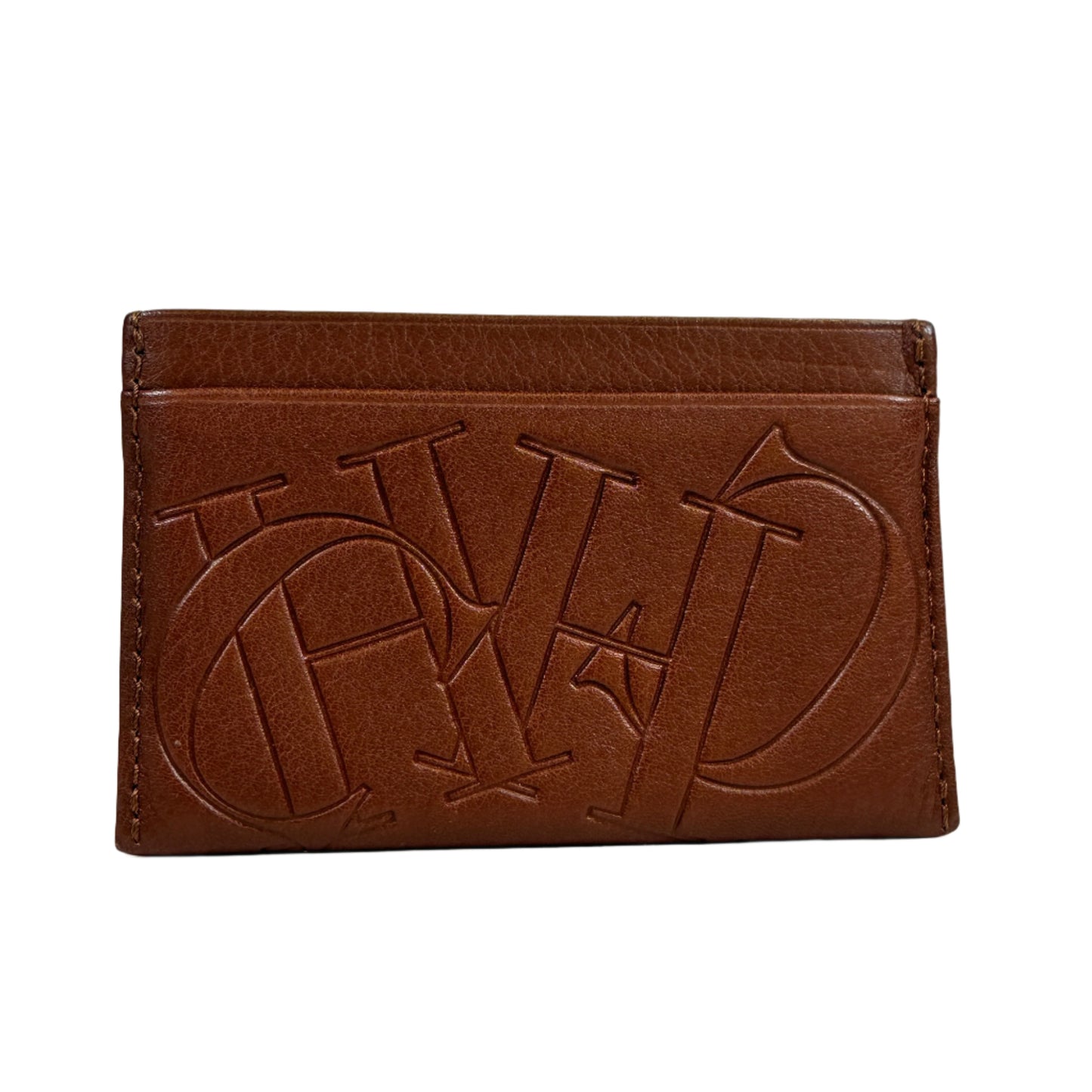 Card holder Monogram chocolate leather