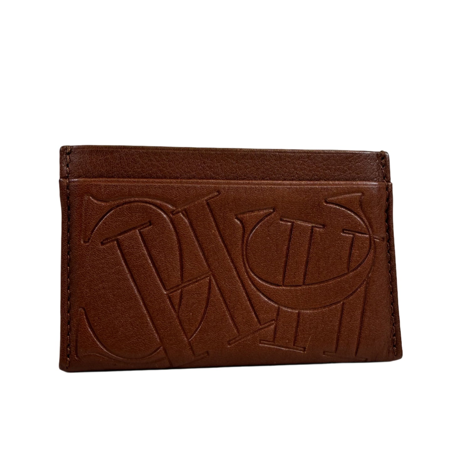 Card holder Monogram chocolate leather
