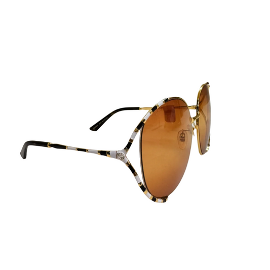 Sunglasses GG0595 dorado/black & white