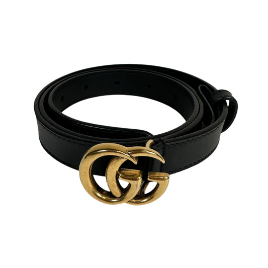 GG Marmont thin belt in black Talla 80