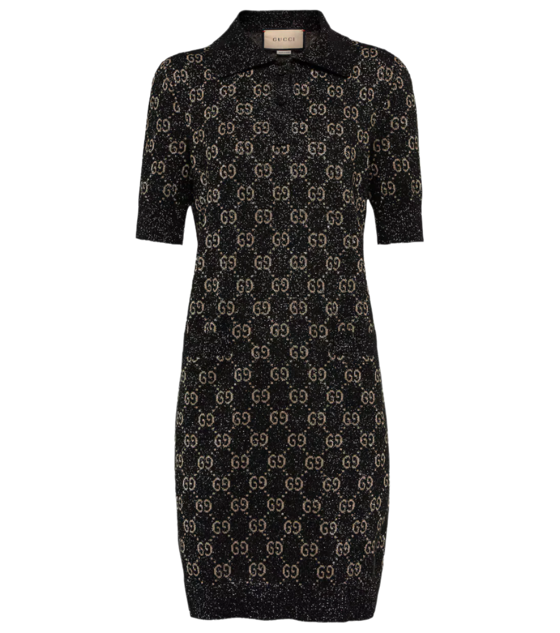 Polokleid lamé GG jacquard dress black, Small