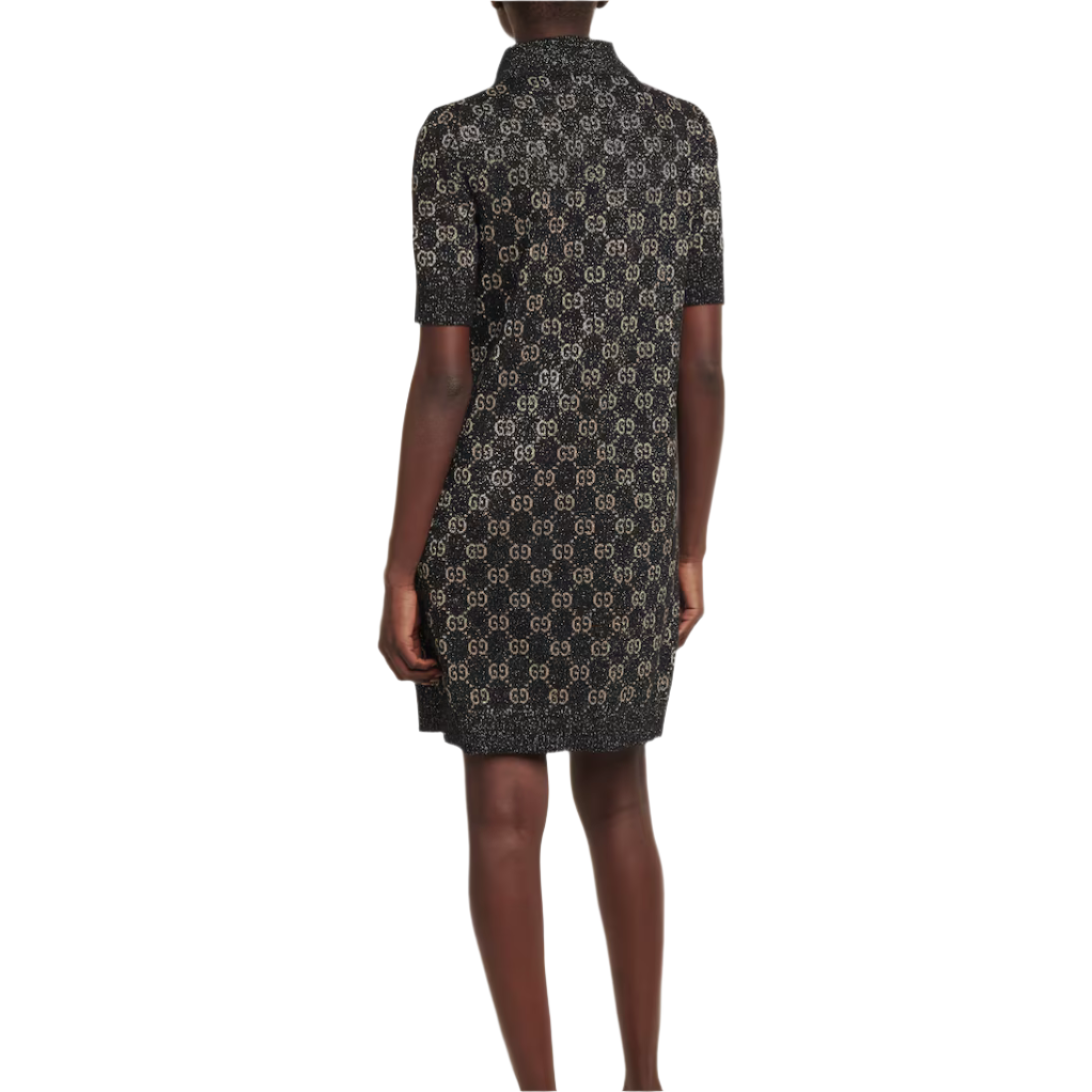 Polokleid lamé GG jacquard dress black, Small