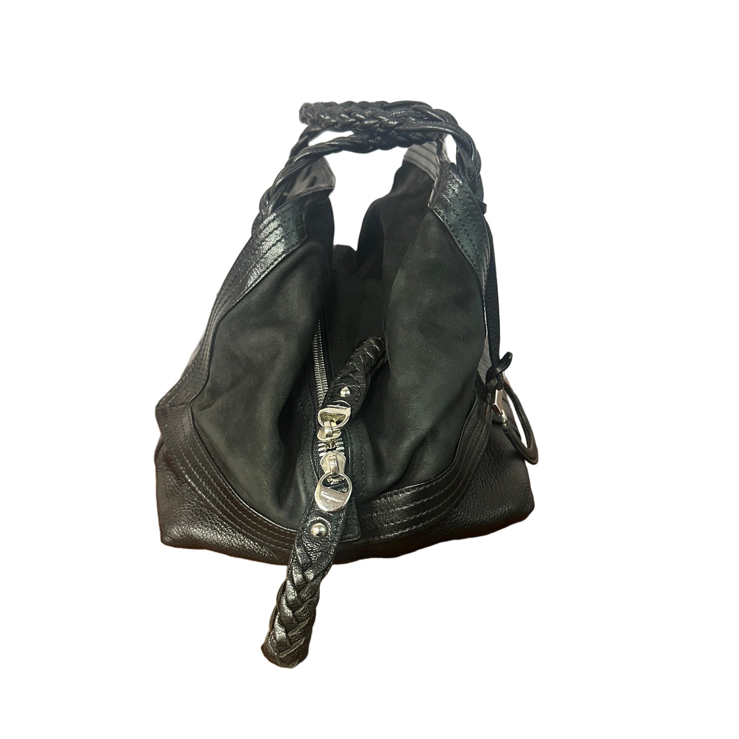 Black leather shoulder bag vintage