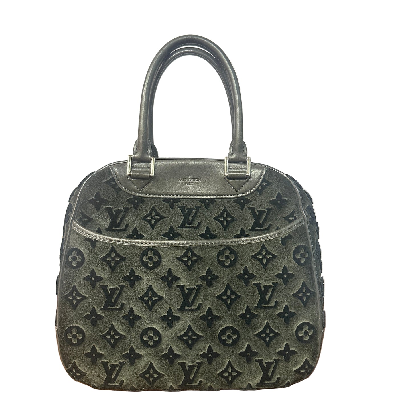 Deauville Cube Tuffetage grey velvet