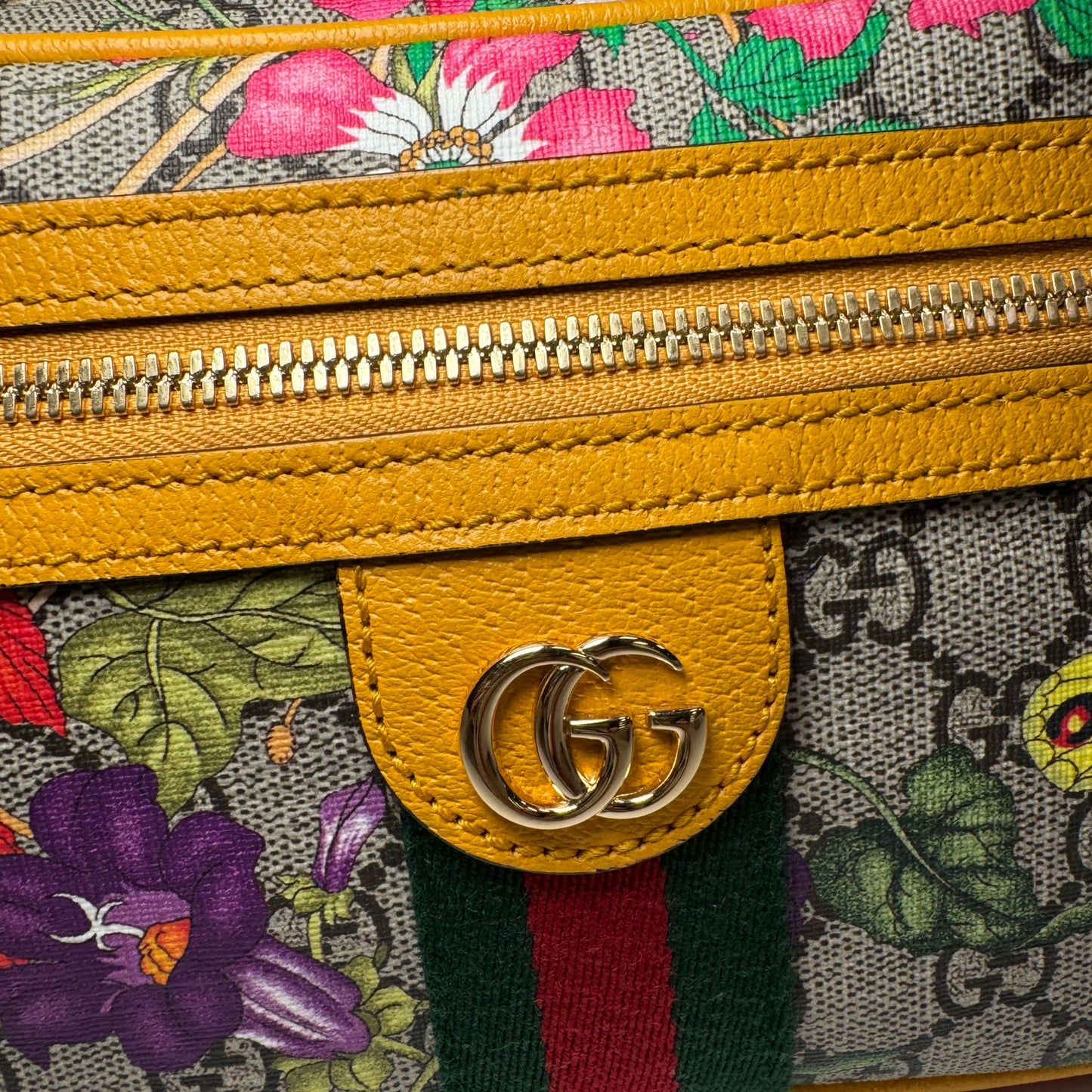 Ophidia GG belt bag amarillo