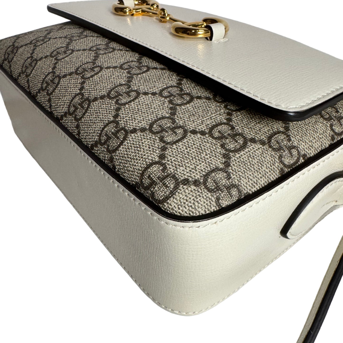 Horsebit small canvas white
