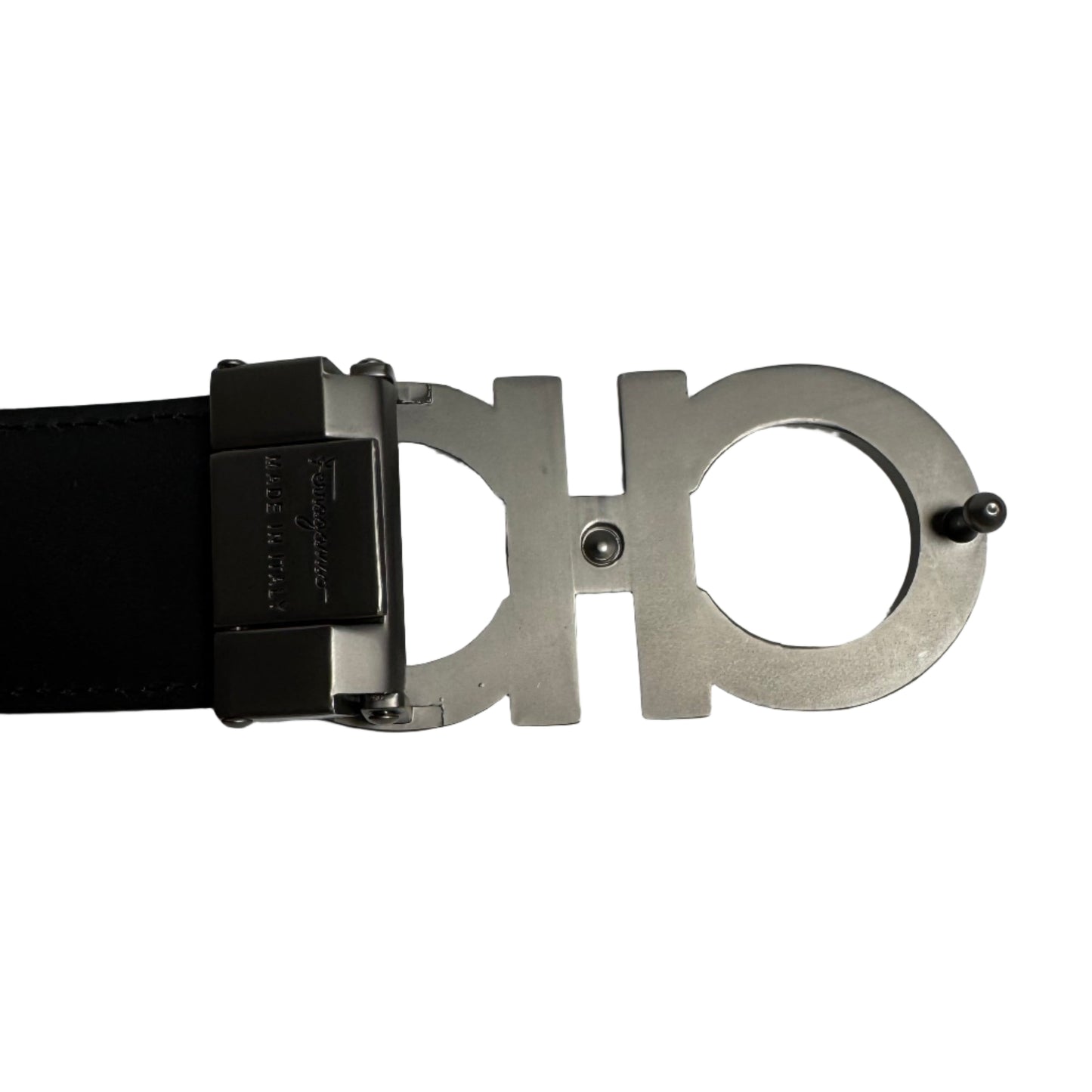 Gancini belt black hebilla mate (no reversible) Talla 34