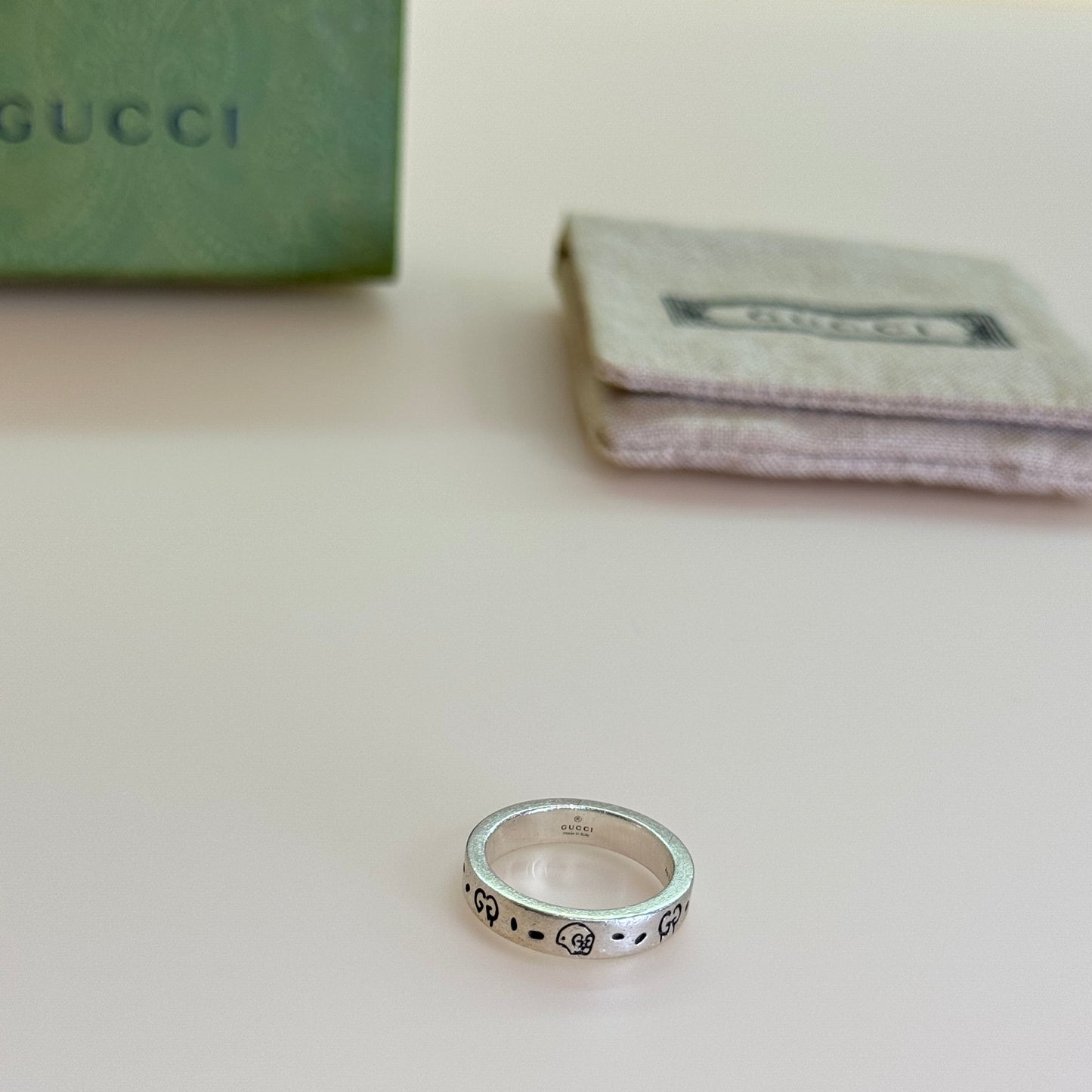Ghost sterling silver ring Talla 6 3/4