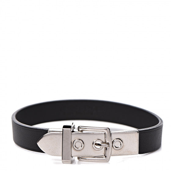 Chamonix leather bracelet in black XS