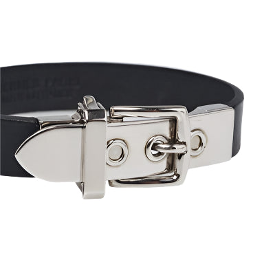 Chamonix leather bracelet in black XS