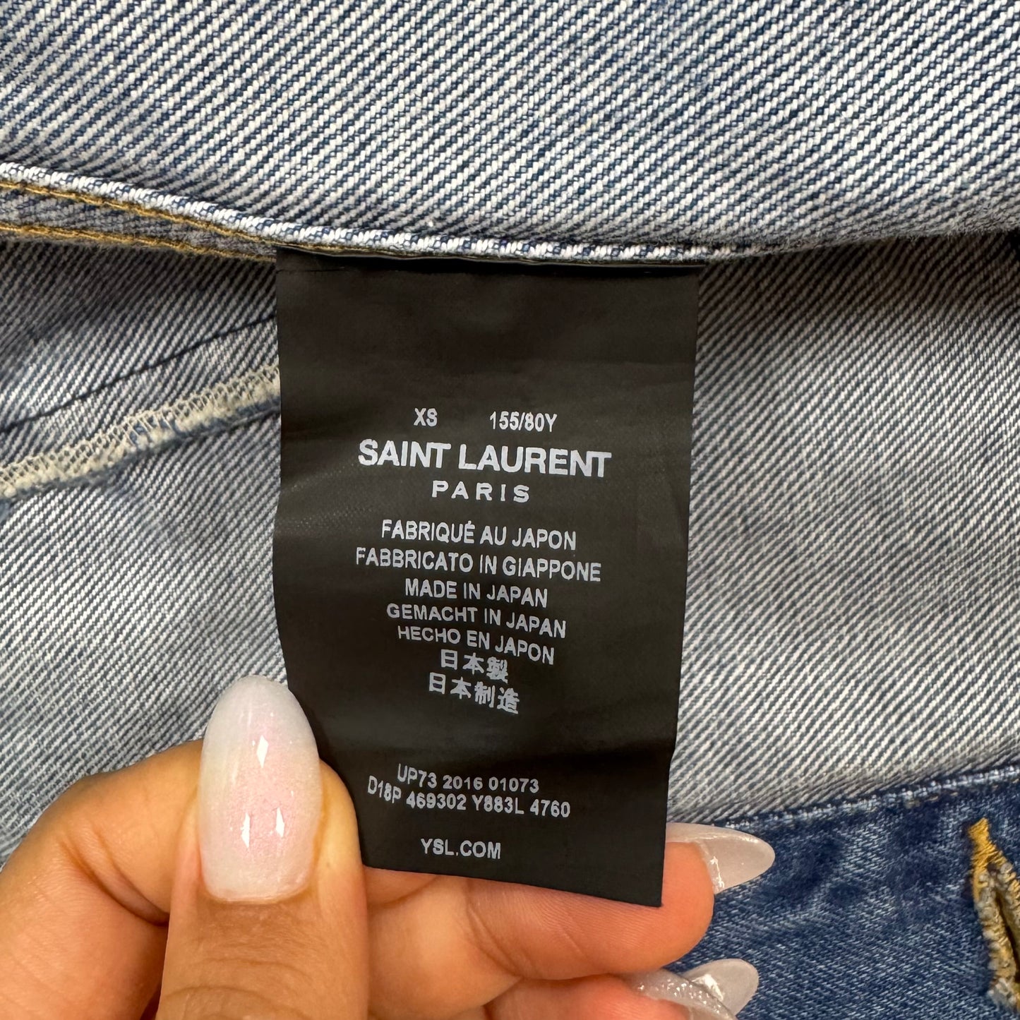 Denim jacket YSL patch XS