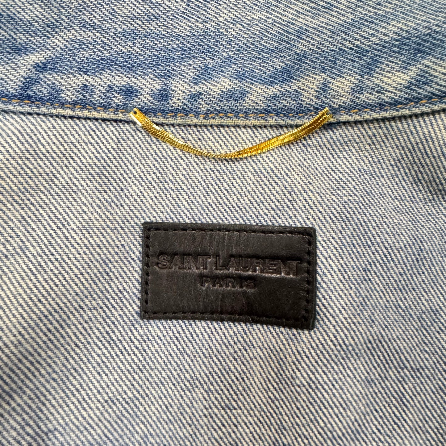 Denim jacket YSL patch XS
