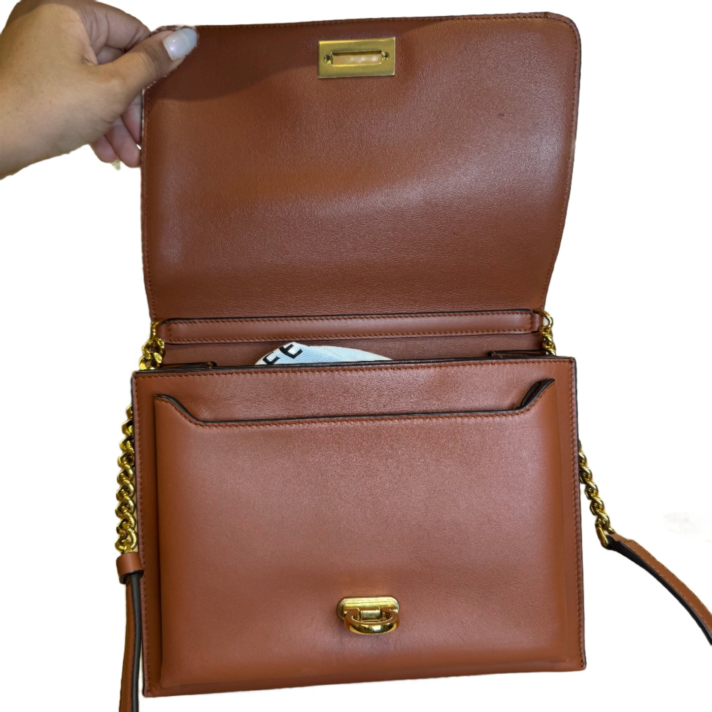 Trifolio Flap Medium Leather Crossbdy Bag