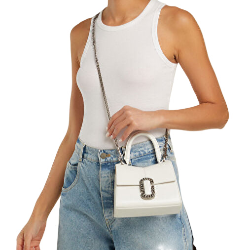 The St Marc Mini Top Handle Satchel White Crossbody Bag