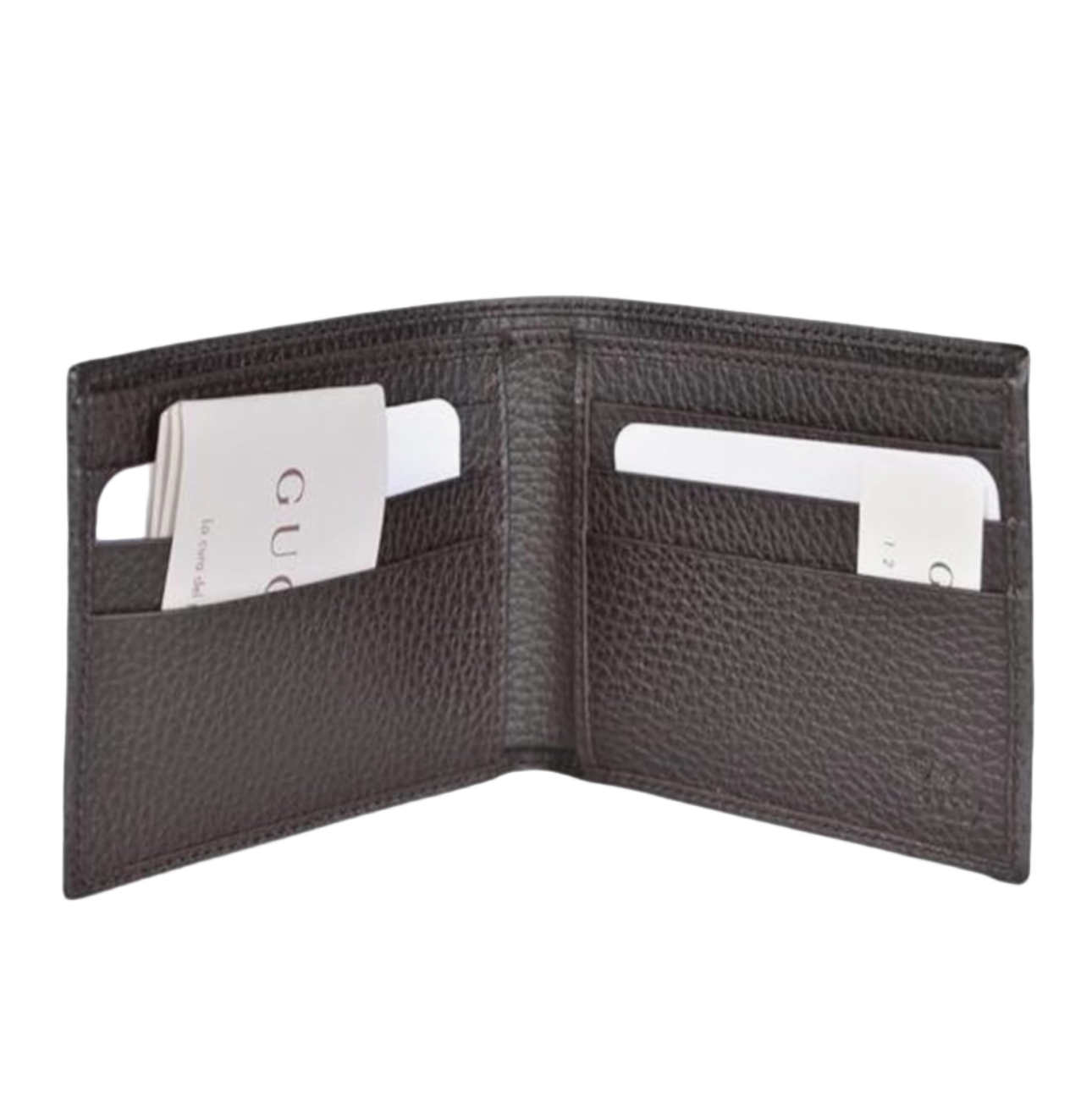 GG canvas brown leather Bi-fold wallet men