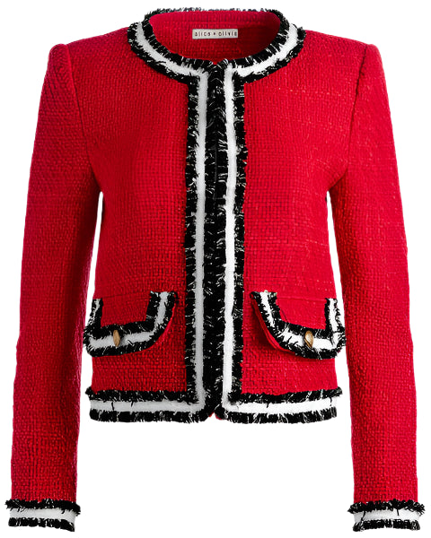Alice and Olivia red tweeded XS