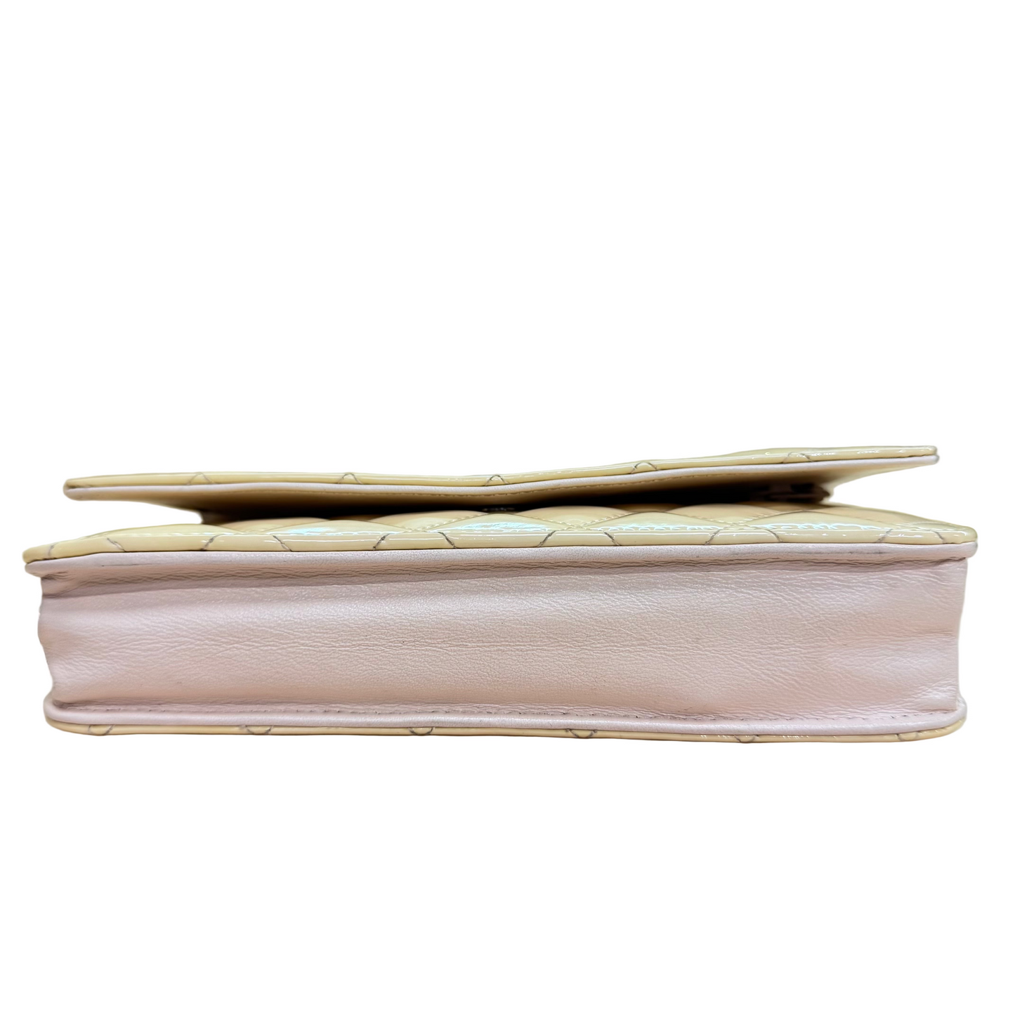 Rabat beige Patent leather and light pink WOC