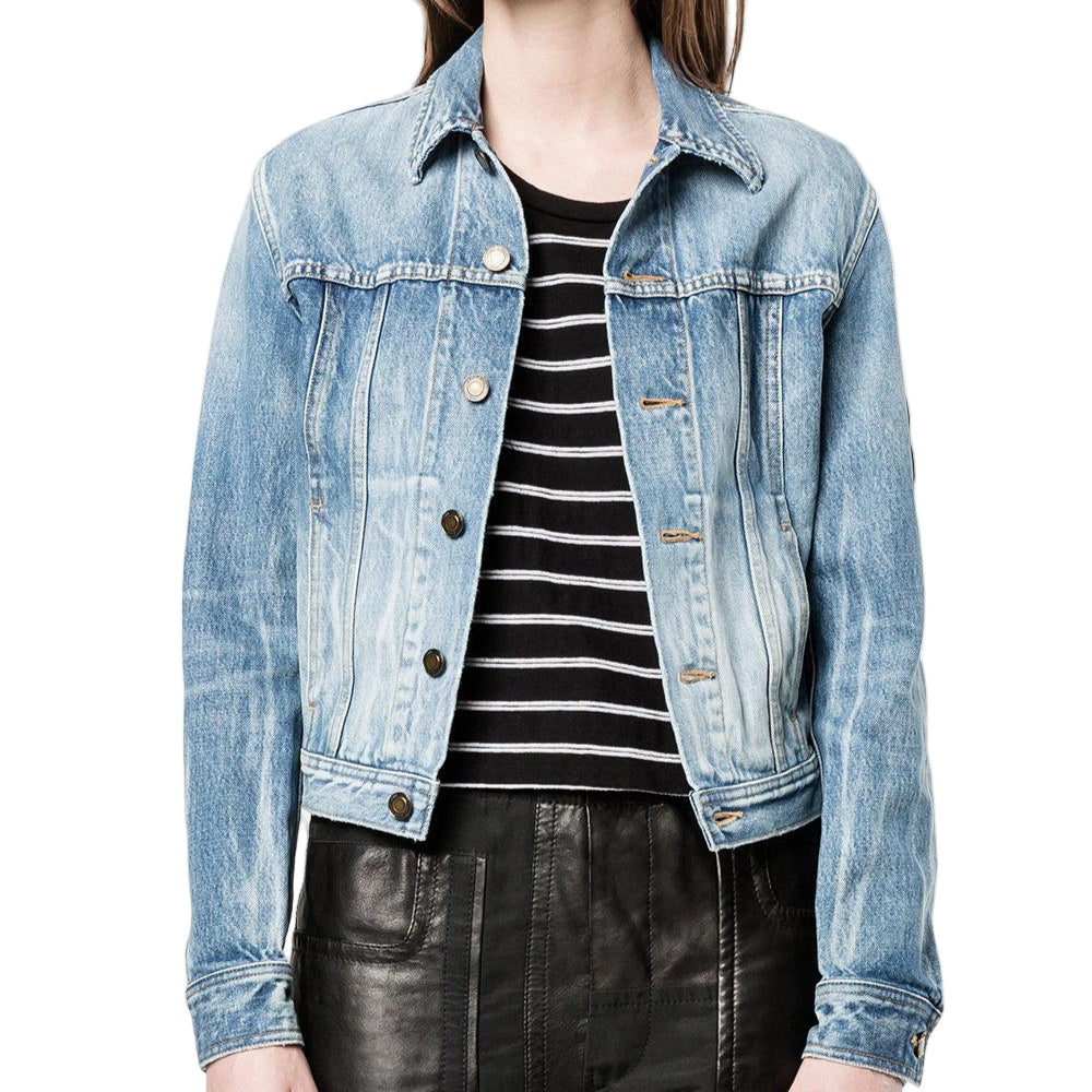 Denim jacket YSL patch XS