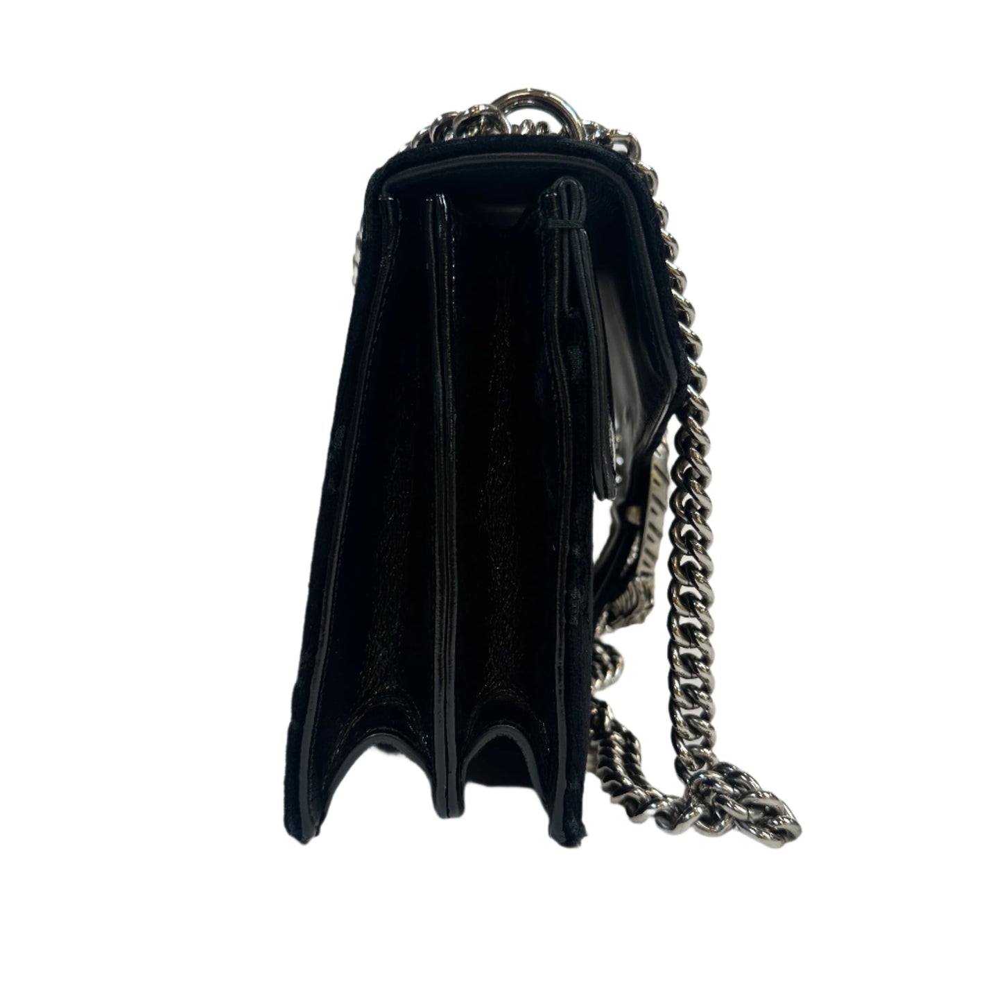 Dionysus medium black velvet shoulder bag
