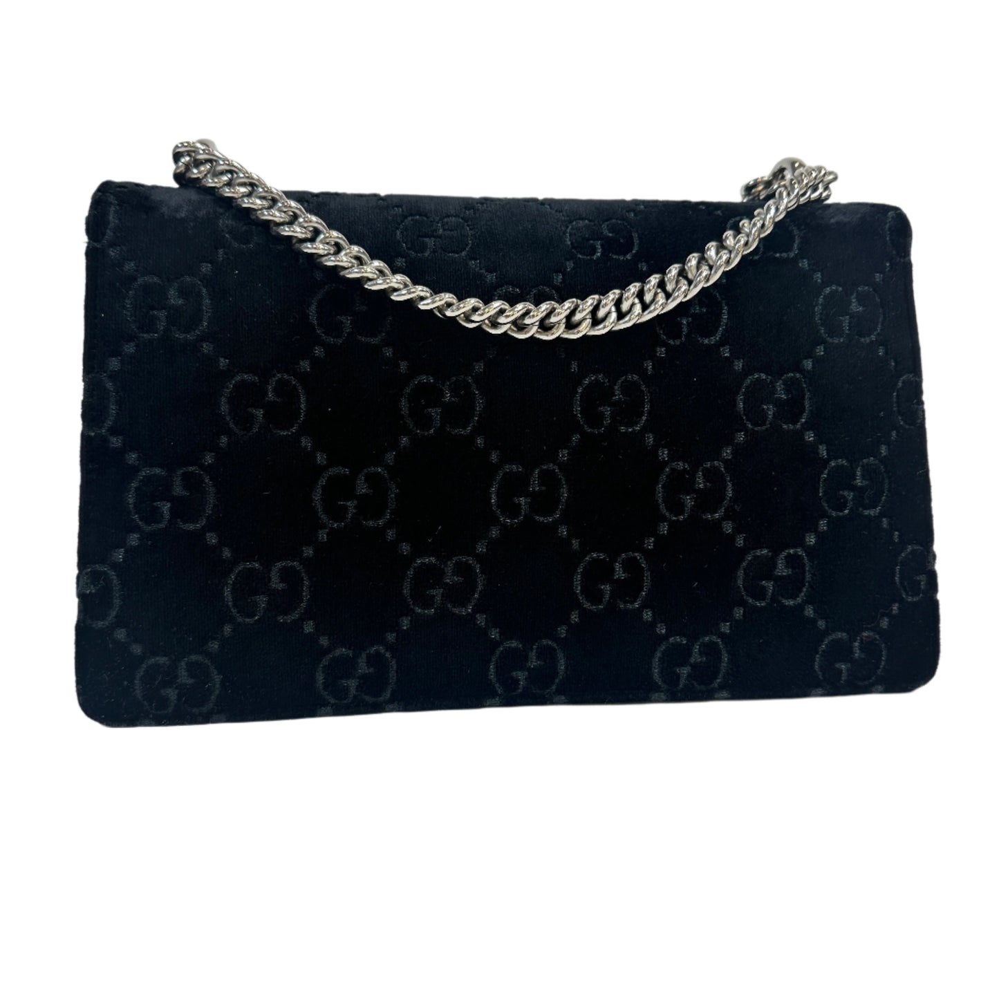 Dionysus medium black velvet shoulder bag