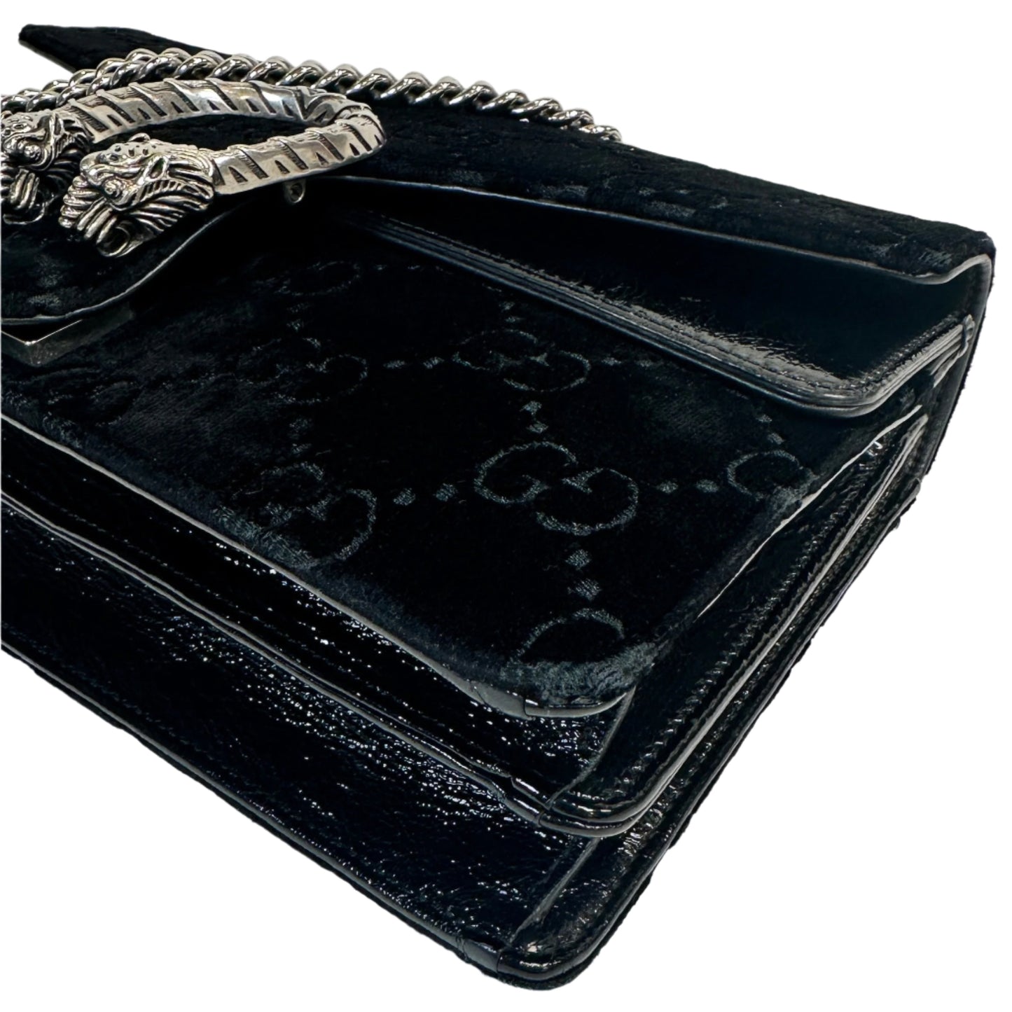 Dionysus medium black velvet shoulder bag