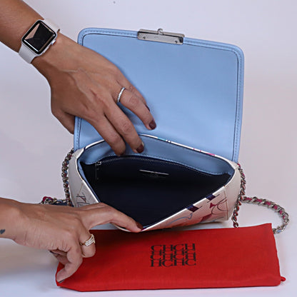 Baret clutch beige multicolor
