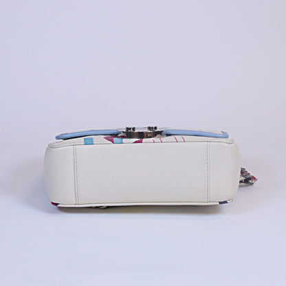 Baret clutch beige multicolor