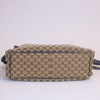 Monogram Canvas with light blue details Diaper Bag