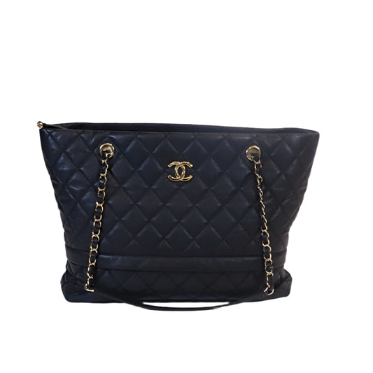 Rolled up Tote Quilted caviar