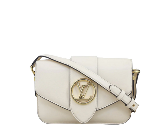 Pont 9 MM crossbody bag white leather