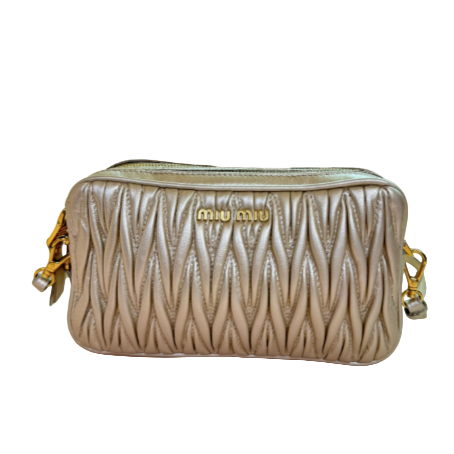 Matelasse Gold Leather crossbody