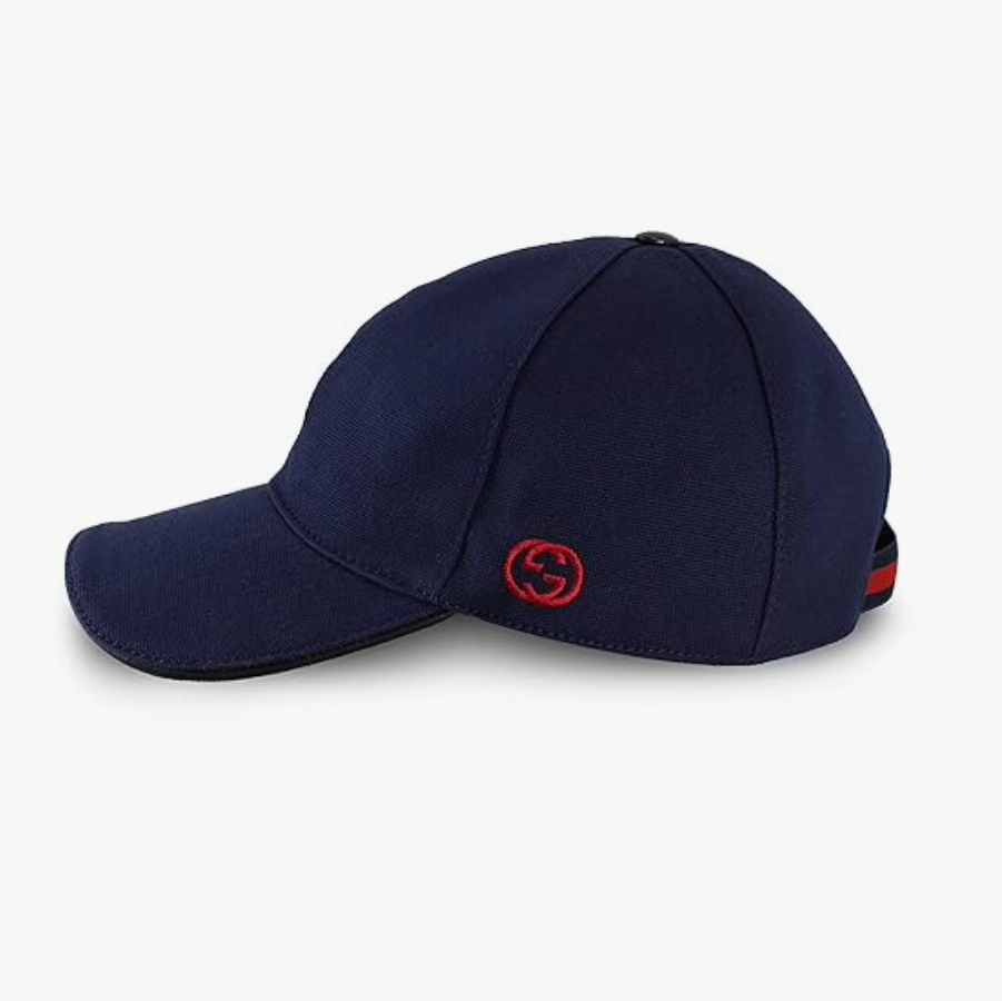 Gucci Canvas Interlocking GG Baseball Cap 387554 4H010 Navy blue Cloth 59cm