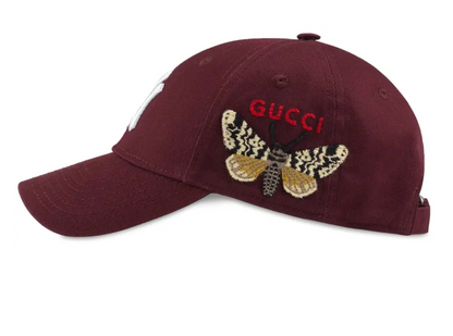 Gucci NY Yankees Patch Baseball Cap 'Burgundy' 57-61 CM